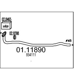 Výfuková trubka MTS 01.11890