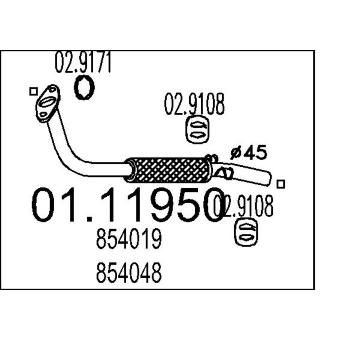 Výfuková trubka MTS 01.11950