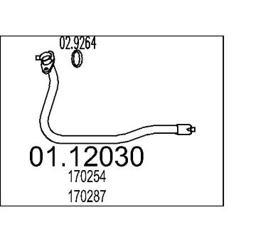 Výfuková trubka MTS 01.12030