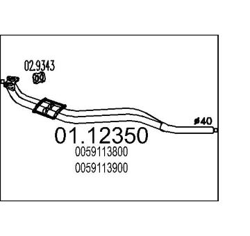 Výfuková trubka MTS 01.12350