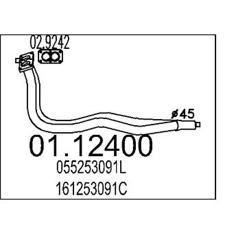 Výfuková trubka MTS 01.12400