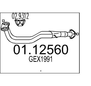 Výfuková trubka MTS 01.12560
