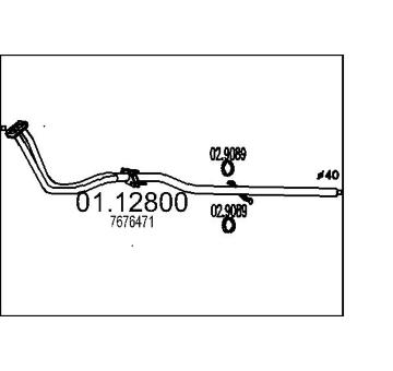 Výfuková trubka MTS 01.12800