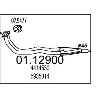 Výfuková trubka MTS 01.12900