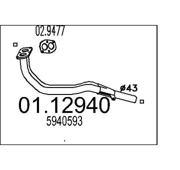 Výfuková trubka MTS 01.12940