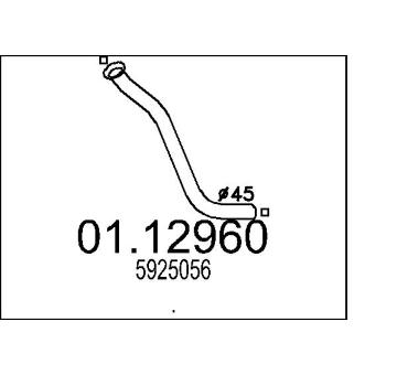 Výfuková trubka MTS 01.12960