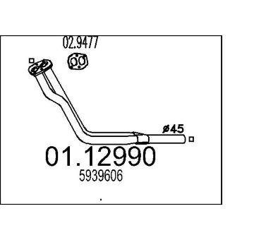 Výfuková trubka MTS 01.12990