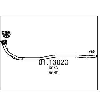 Výfuková trubka MTS 01.13020