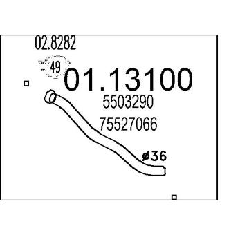 Výfuková trubka MTS 01.13100