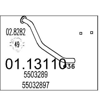 Výfuková trubka MTS 01.13110