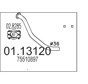 Výfuková trubka MTS 01.13120