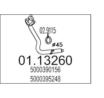 Výfuková trubka MTS 01.13260