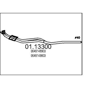 Výfuková trubka MTS 01.13300