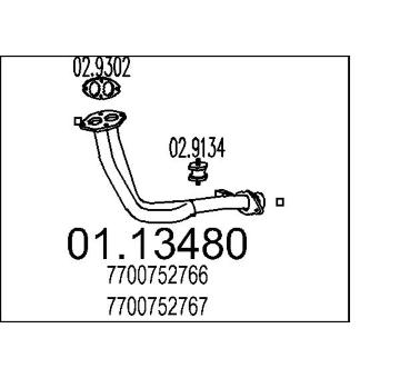 Výfuková trubka MTS 01.13480