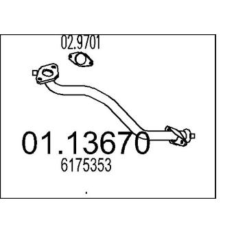 Výfuková trubka MTS 01.13670