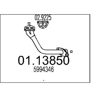 Výfuková trubka MTS 01.13850