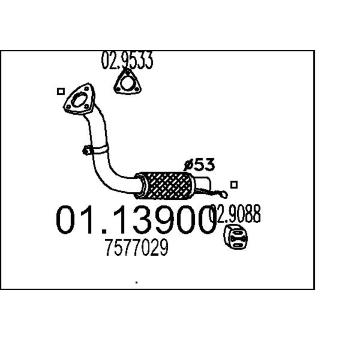 Výfuková trubka MTS 01.13900