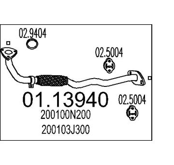 Výfuková trubka MTS 01.13940