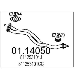 Výfuková trubka MTS 01.14050