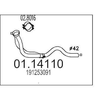 Výfuková trubka MTS 01.14110