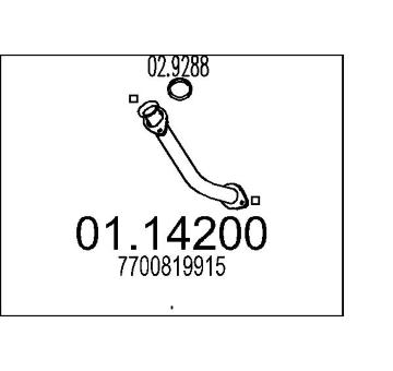 Výfuková trubka MTS 01.14200