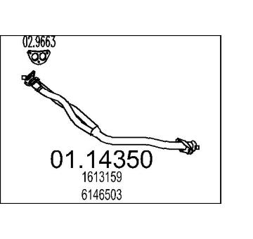 Výfuková trubka MTS 01.14350
