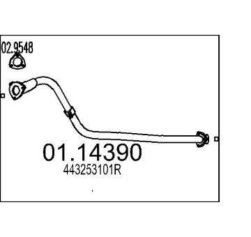 Výfuková trubka MTS 01.14390