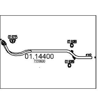 Výfuková trubka MTS 01.14400