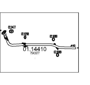 Výfuková trubka MTS 01.14410