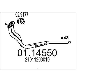 Výfuková trubka MTS 01.14550