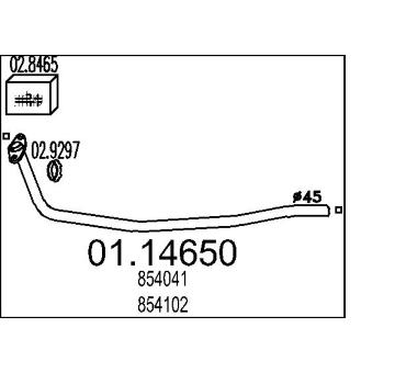 Výfuková trubka MTS 01.14650