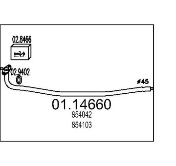 Výfuková trubka MTS 01.14660