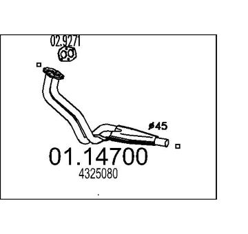 Výfuková trubka MTS 01.14700