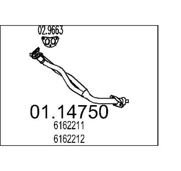 Výfuková trubka MTS 01.14750