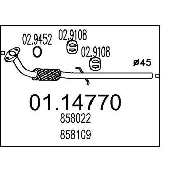 Výfuková trubka MTS 01.14770