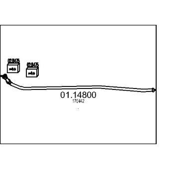 Výfuková trubka MTS 01.14800