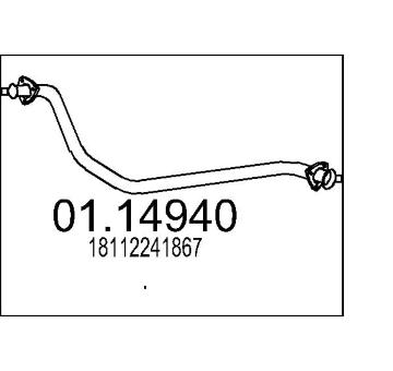 Výfuková trubka MTS 01.14940