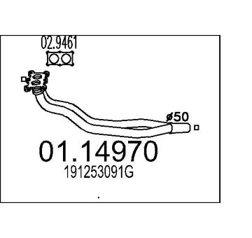 Výfuková trubka MTS 01.14970