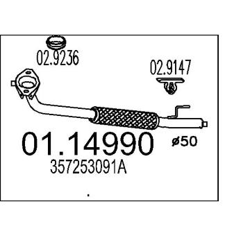 Výfuková trubka MTS 01.14990