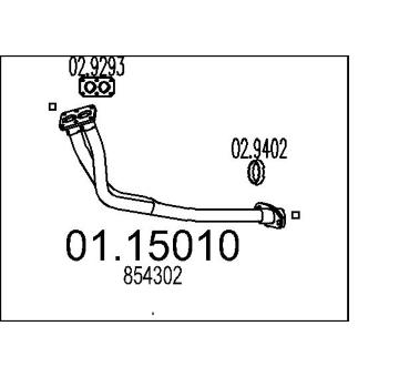Výfuková trubka MTS 01.15010