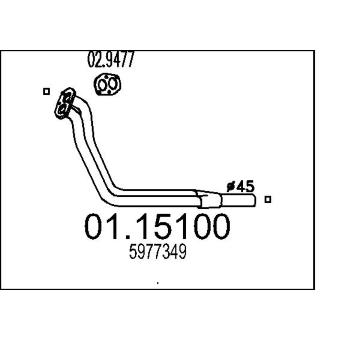 Výfuková trubka MTS 01.15100