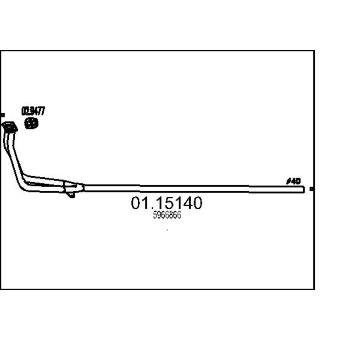 Výfuková trubka MTS 01.15140
