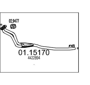 Výfuková trubka MTS 01.15170