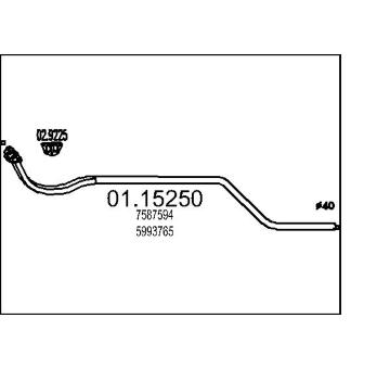 Výfuková trubka MTS 01.15250