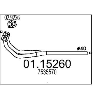 Výfuková trubka MTS 01.15260