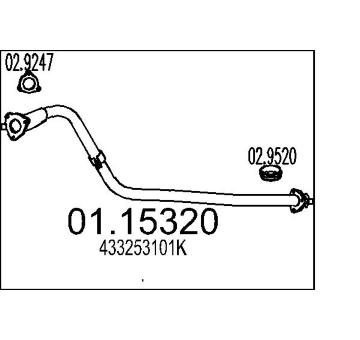 Výfuková trubka MTS 01.15320