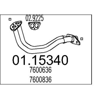 Výfuková trubka MTS 01.15340