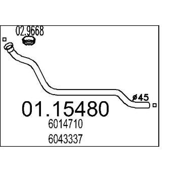 Výfuková trubka MTS 01.15480