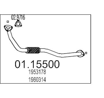 Výfuková trubka MTS 01.15500