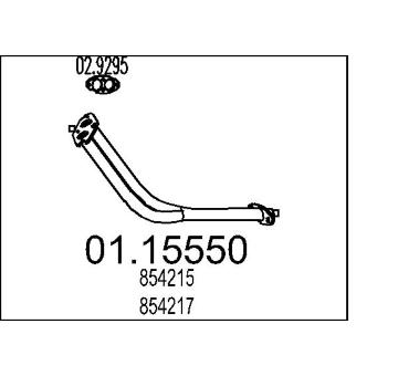 Výfuková trubka MTS 01.15550